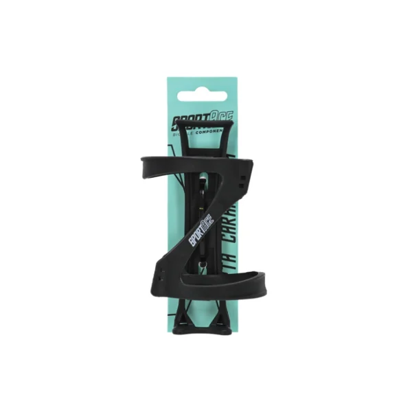 Porta caramañola Sportace de plástico negro para Bicicleta