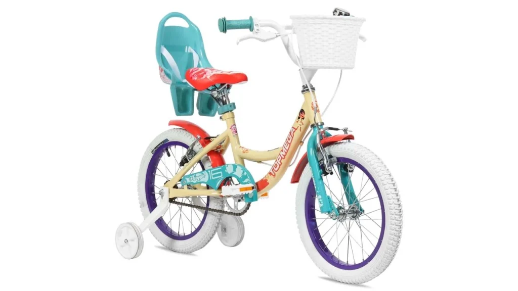 Bicicleta Infantil Topmega Flexygirl Rodado 16 Rosa con Canasto